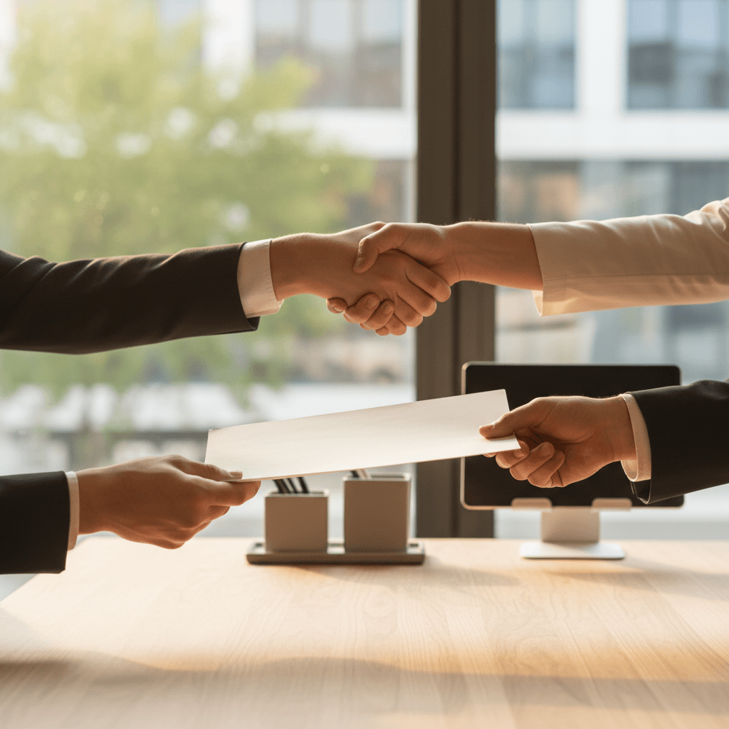 Handshake signifying partnership