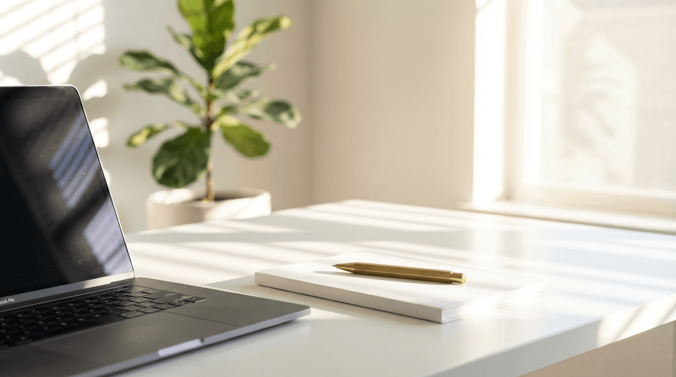 Landing page on tablet